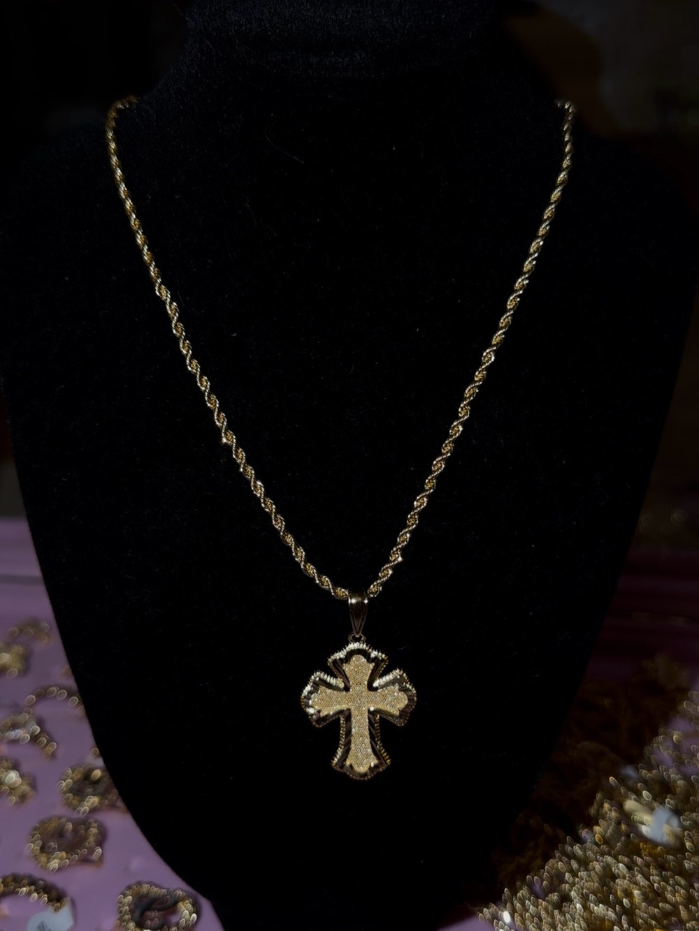 Gold plated Cross Pendant Necklace - Women Jewelry